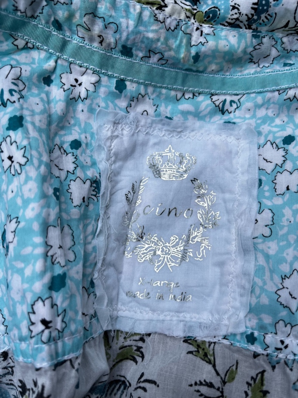 Cino Blue Floral Button-up Bohemian Vibrant Beach Holiday Maximalism Shirt XL - Picture 3 of 16